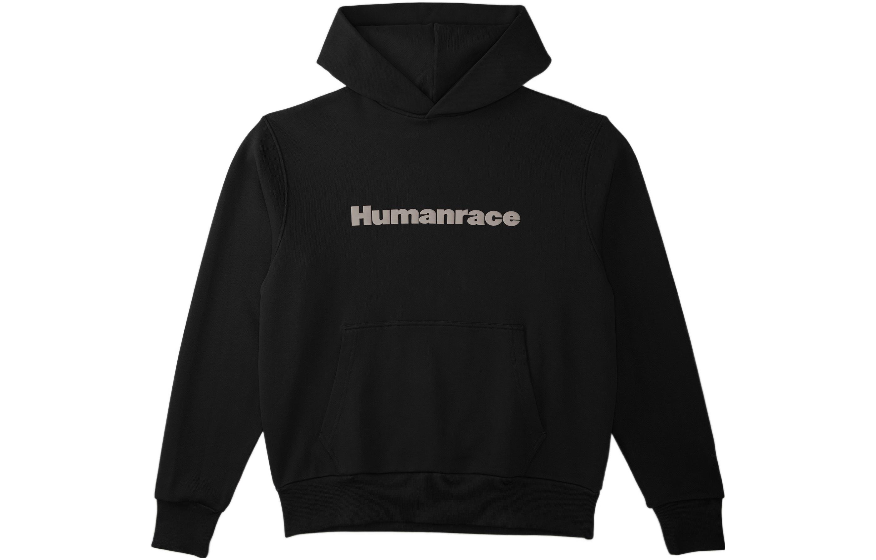 adidas Originals Pharrell Williams Black Foam Letter Hoodie Unisex Casualwear HG1812 圖 2