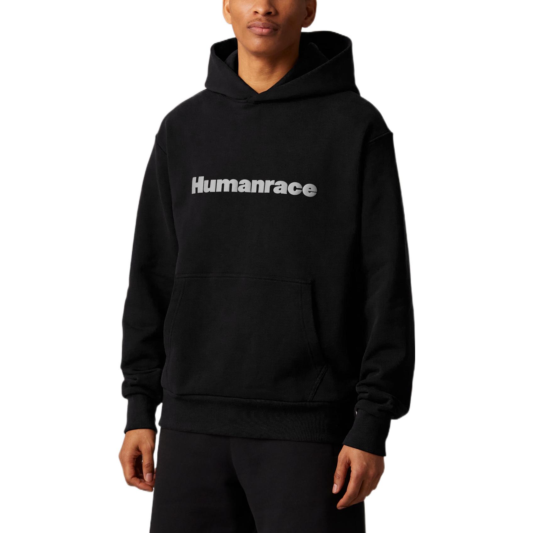 adidas Originals Pharrell Williams Black Foam Letter Hoodie Unisex Casualwear HG1812 圖 5