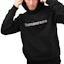 Sizing adidas Originals x Pharrell Williams Black Foam Letter Hoodie Unisex Casualwear HG1812