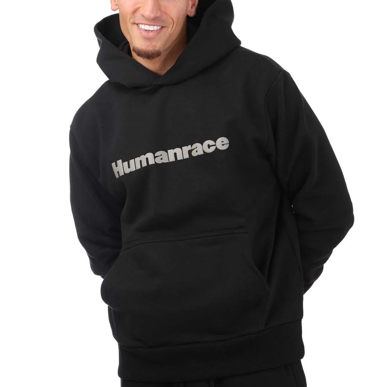 adidas Originals Pharrell Williams Black Foam Letter Hoodie Unisex Casualwear HG1812 圖 8