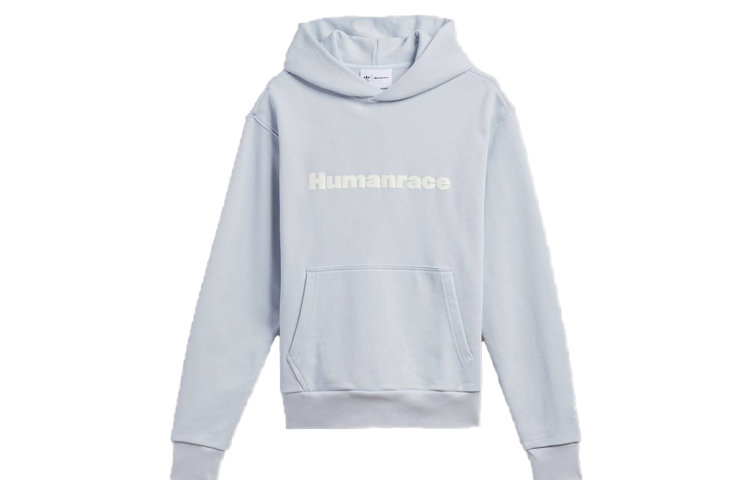 adidas Originals Pharrell Williams Blue Hoodie with Chest Logo Unisex HS4814