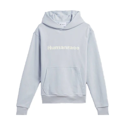 adidas Originals Pharrell Williams Blue Hoodie with Chest Logo Unisex HS4814