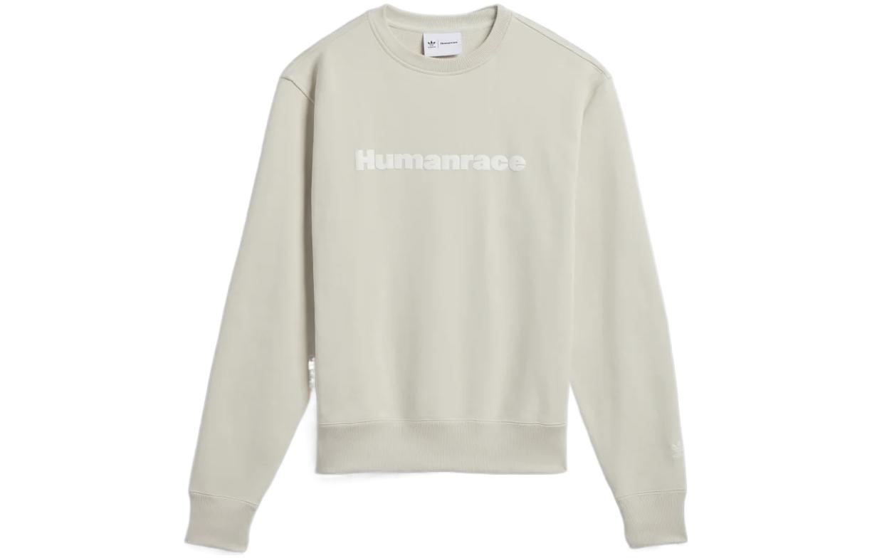 adidas Originals Pharrell Williams Grey Logo Crewneck Sweatshirt Unisex HS4832