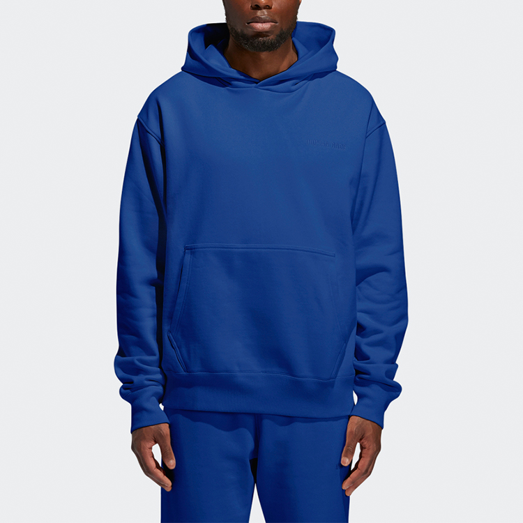 Shop adidas Originals x Pharrell Williams PW Basics Hoodie Biru Unisex Bordir GM1942