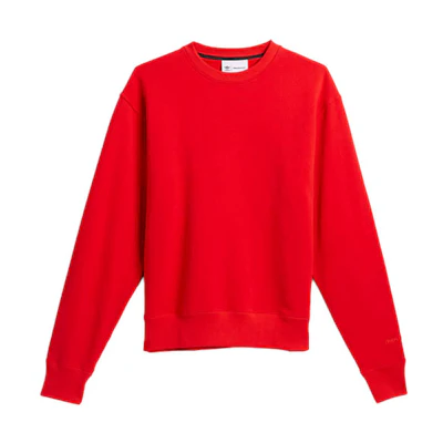adidas Originals Pharrell Williams Red Crewneck Sweatshirt Unisex Loose Fit HF9941