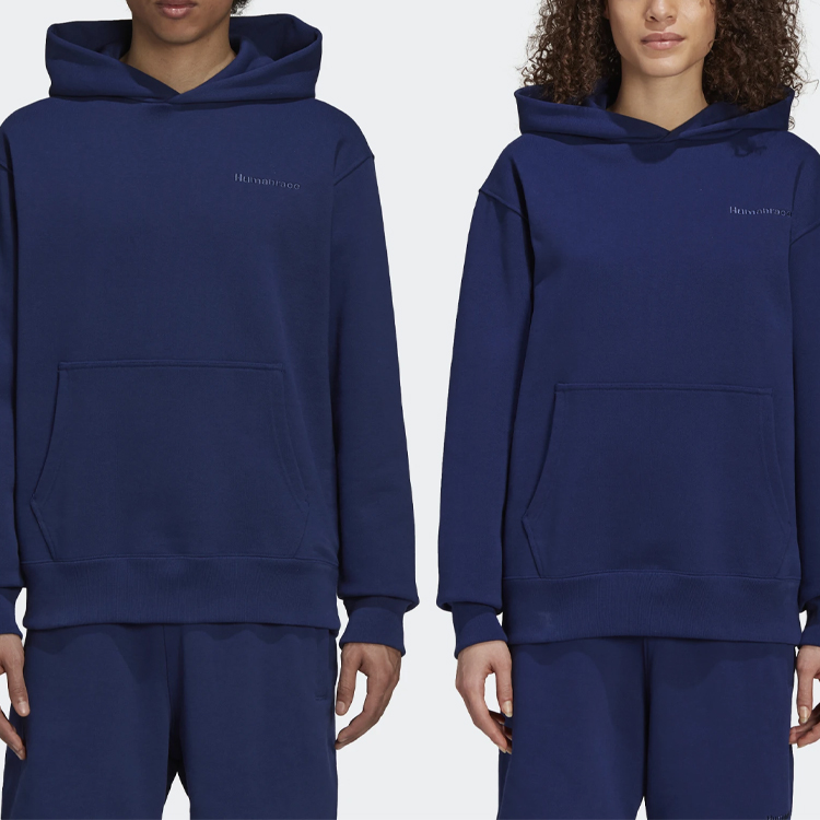 adidas Originals Pharrell Williams Unisex Hoodie Deep Blue Casual Sweatshirt H58301 圖 4
