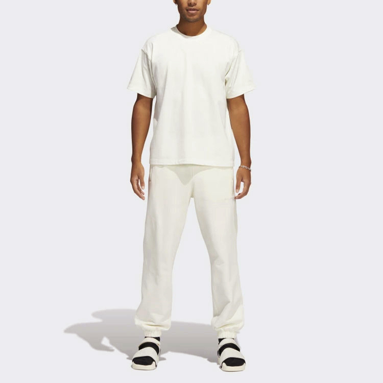 Sizing adidas Originals x Pharrell Williams 白色運動休閒褲 男女寬鬆版型. HF9919