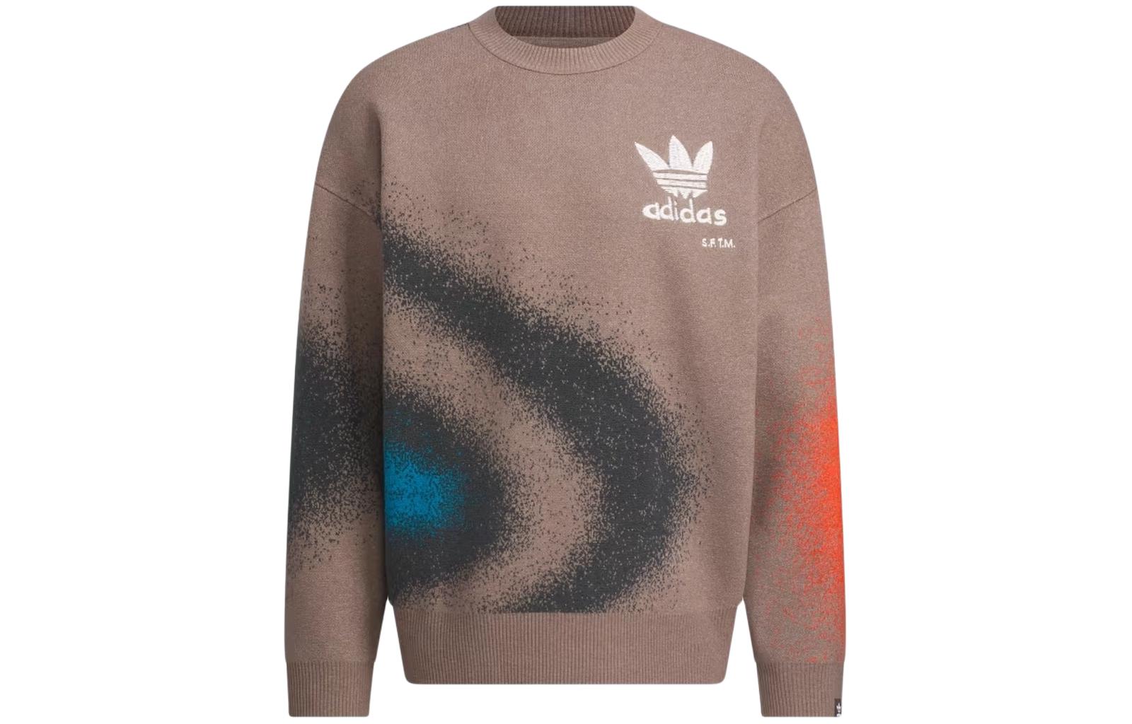 adidas Originals x Song for the Mute Brown Logo Embroidered Crewneck Sweater Unisex IY9517