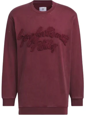 adidas Originals x Song for the Mute FW24 Unisex Dark Red Crewneck Sweatshirt JI9641 Order adidas Originals x Song for the Mute FW24 Unisex Dark Red Crewneck Sweatshirt JI9641