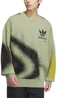 Shop adidas Originals x SFTM Y-3 FW24 寬鬆版男女款綠色圓領毛衣 JI9643