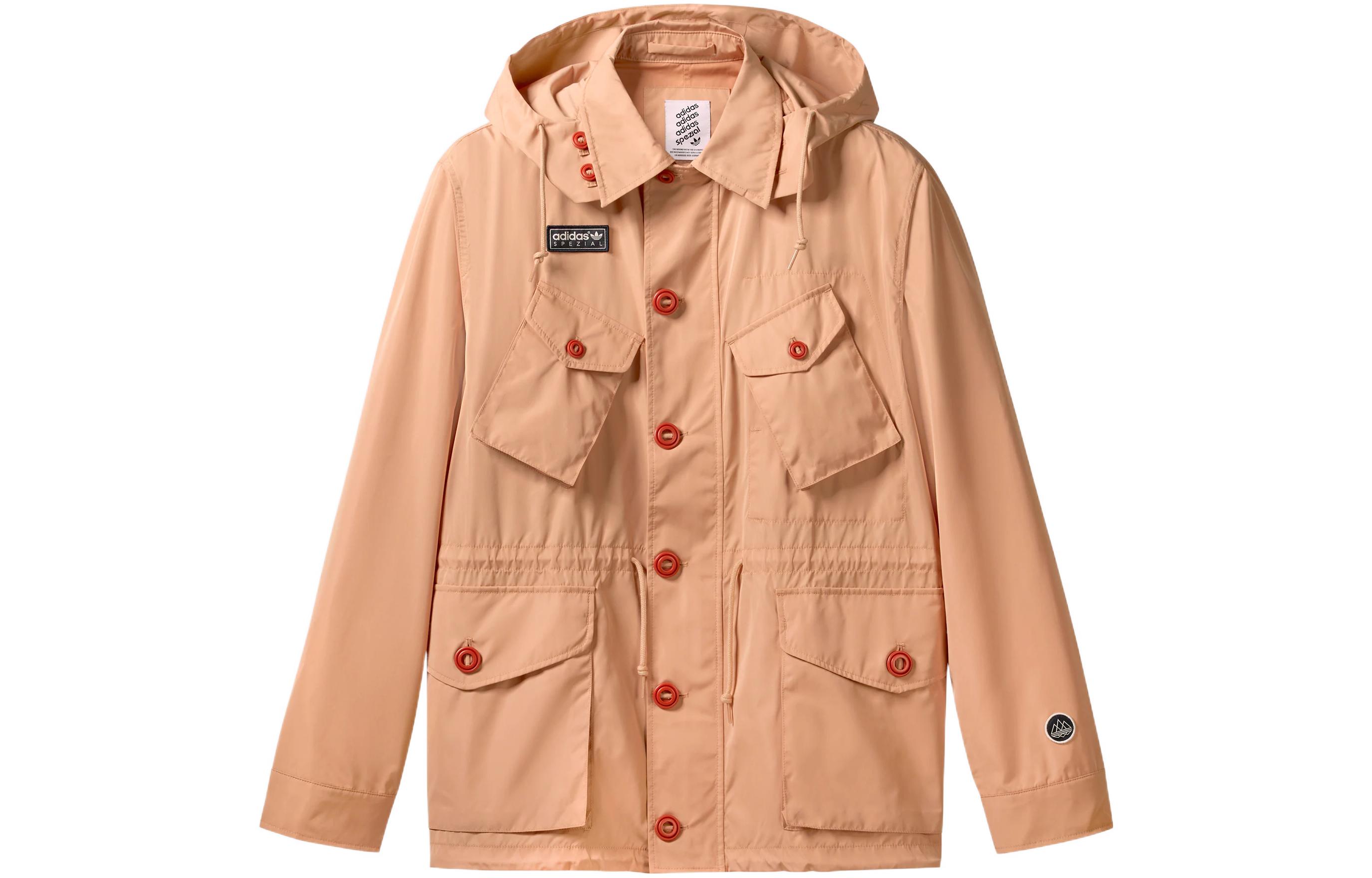 adidas Originals Spezial Tan Hooded Jacket with Pocket Detail Outdoor Casual HC0404