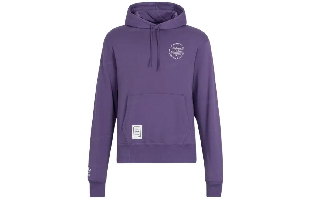 adidas Originals Su Yiming Hoodie Purple - Unisex with Comic Print Back & Pocket IK4306
