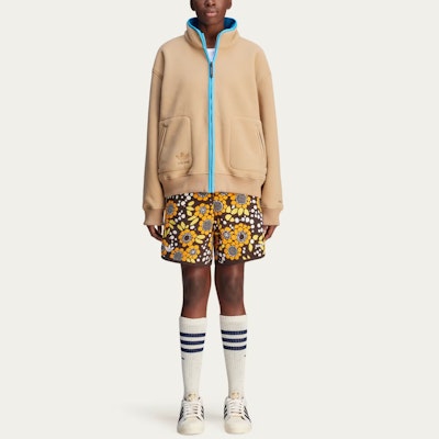 Jaket Fleece Logo Unisex adidas Originals x Wales Bonner FW24 Cardboard. JJ2937 Shop Jaket Fleece Logo Unisex adidas Originals x Wales Bonner FW24 Cardboard. JJ2937