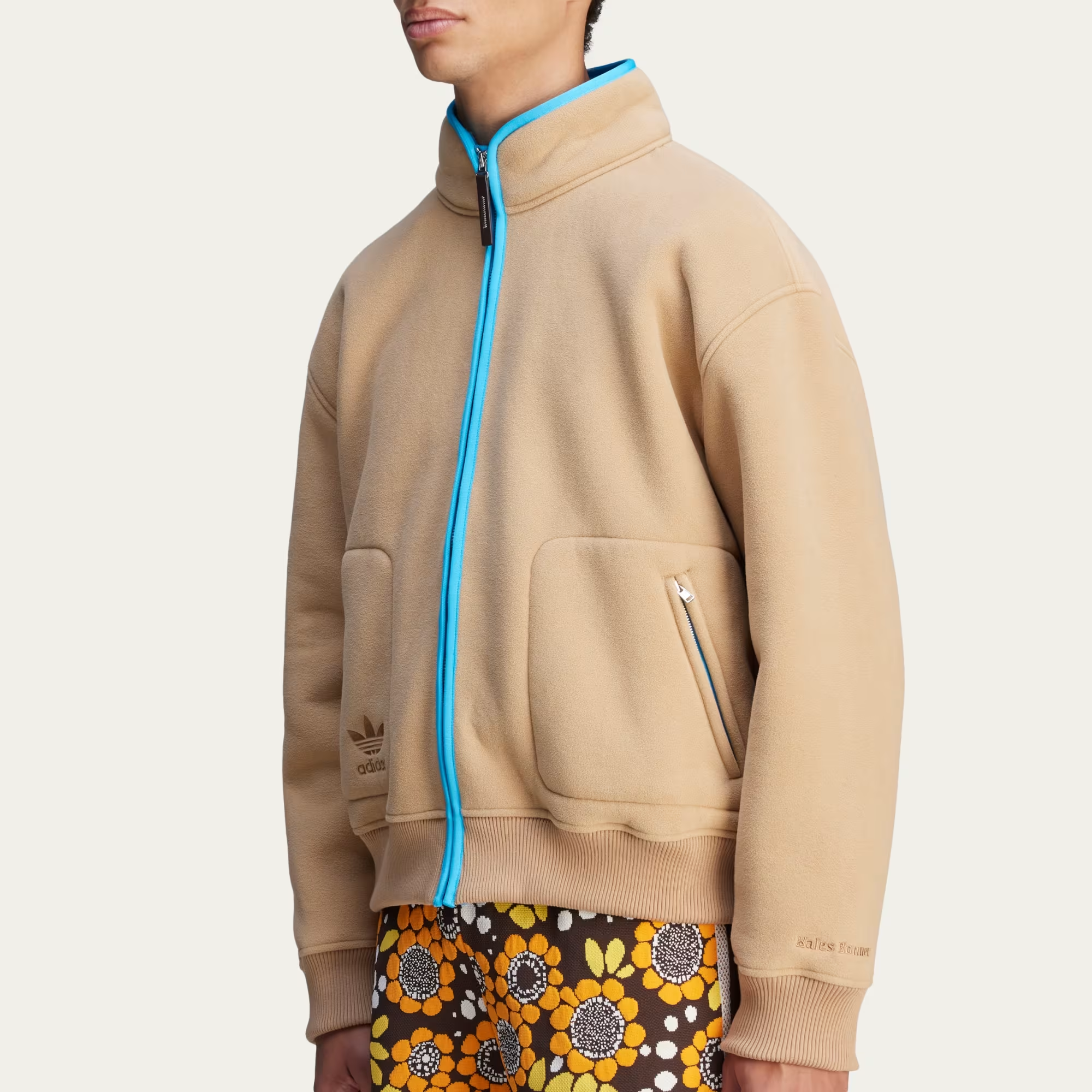 Cheap Jaket Fleece Logo Unisex adidas Originals x Wales Bonner FW24 Cardboard. JJ2937