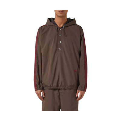 adidas Originals Wales Bonner FW24 Striped Hoodie Dark Brown Fashion JJ2929