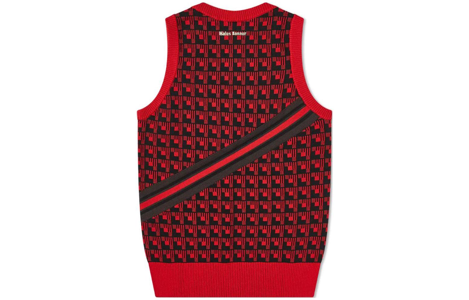 Lookbook adidas Originals x Wales Bonner 紅黑條紋針織背心 男女款 HG6267