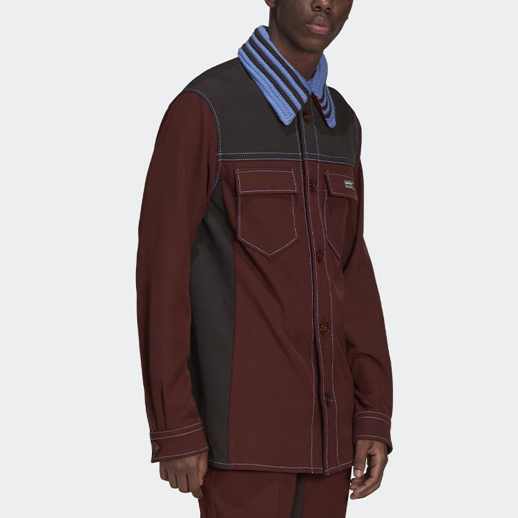 Sizing adidas Originals x Wales Bonner 深褐色男款獵裝外套 GM6636