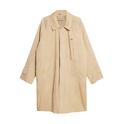 adidas Originals Wales Bonner SS24 Beige Long Collared Jacket Coat. IW3600