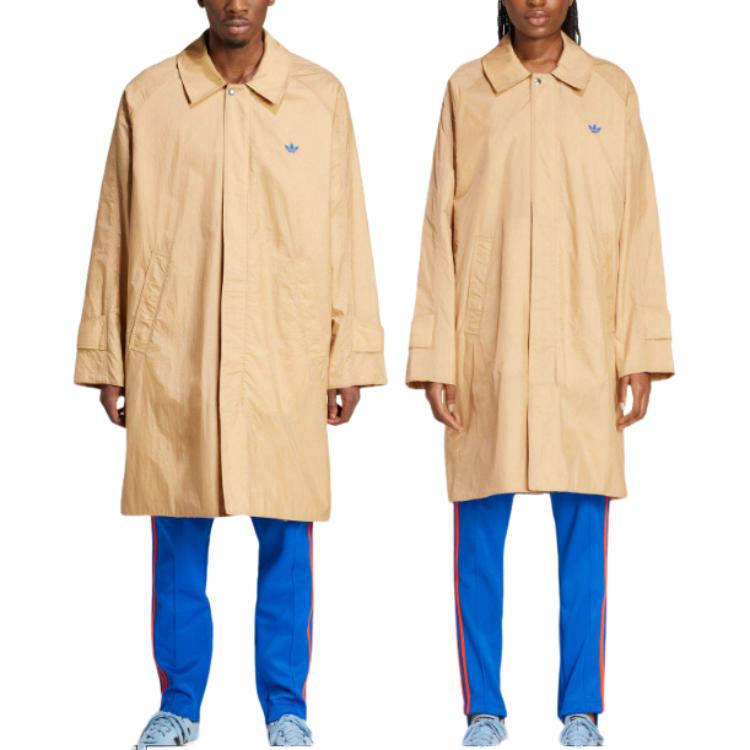 Lookbook adidas Originals x Wales Bonner SS24  Beige Long Collared Jacket Coat. IW3600