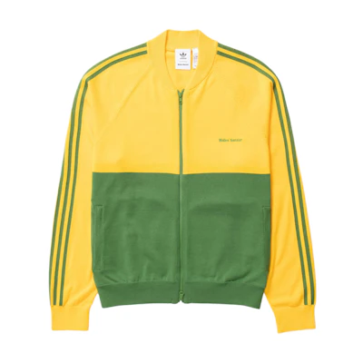 adidas Originals Wales Bonner SS24 Green Colorblock Track Jacket for Men IW1174