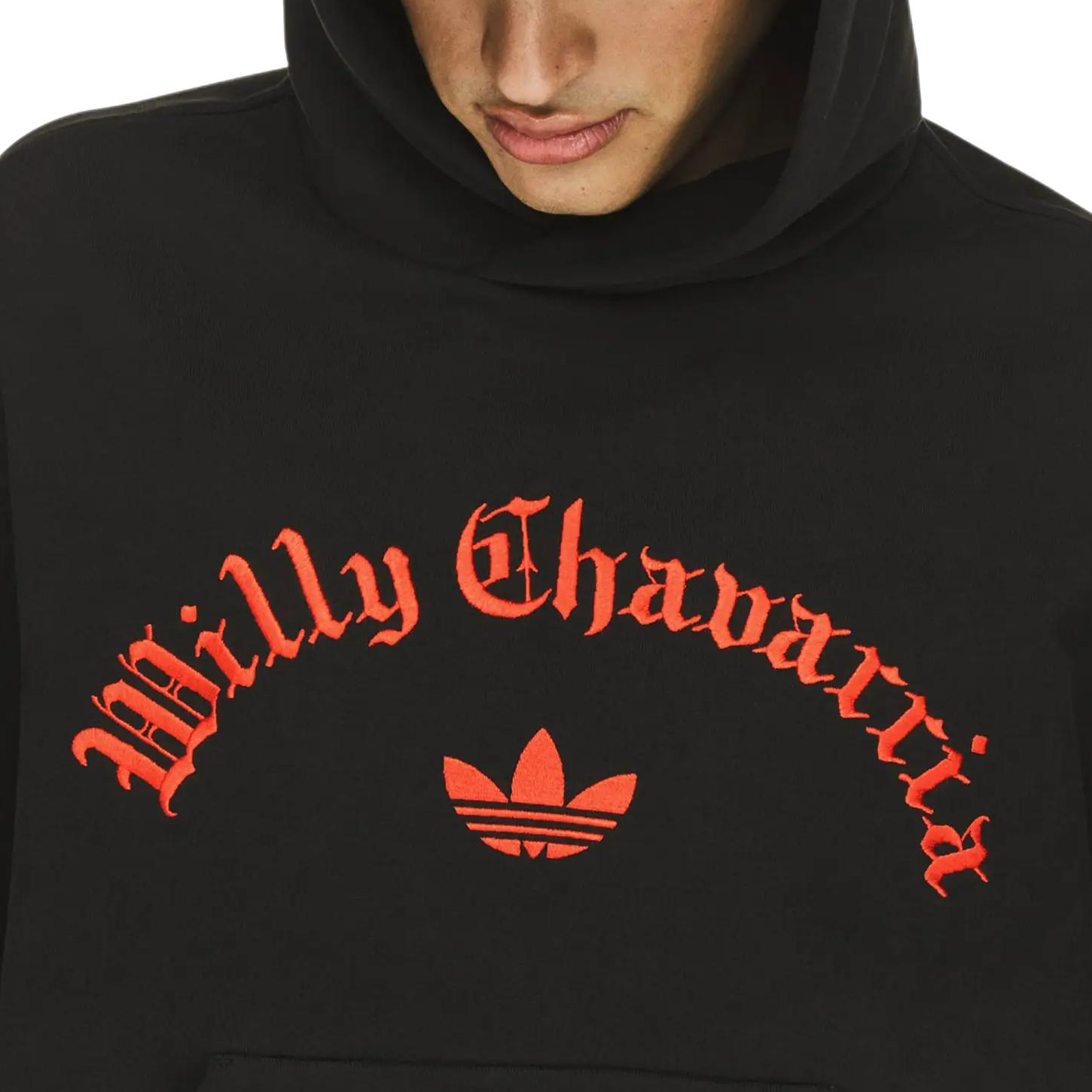 Purchase 아디다스 오리지널스 x 윌리 차바리아 SS25 블랙 후디 로고 & 3-스트라이프 디자인. JW4052