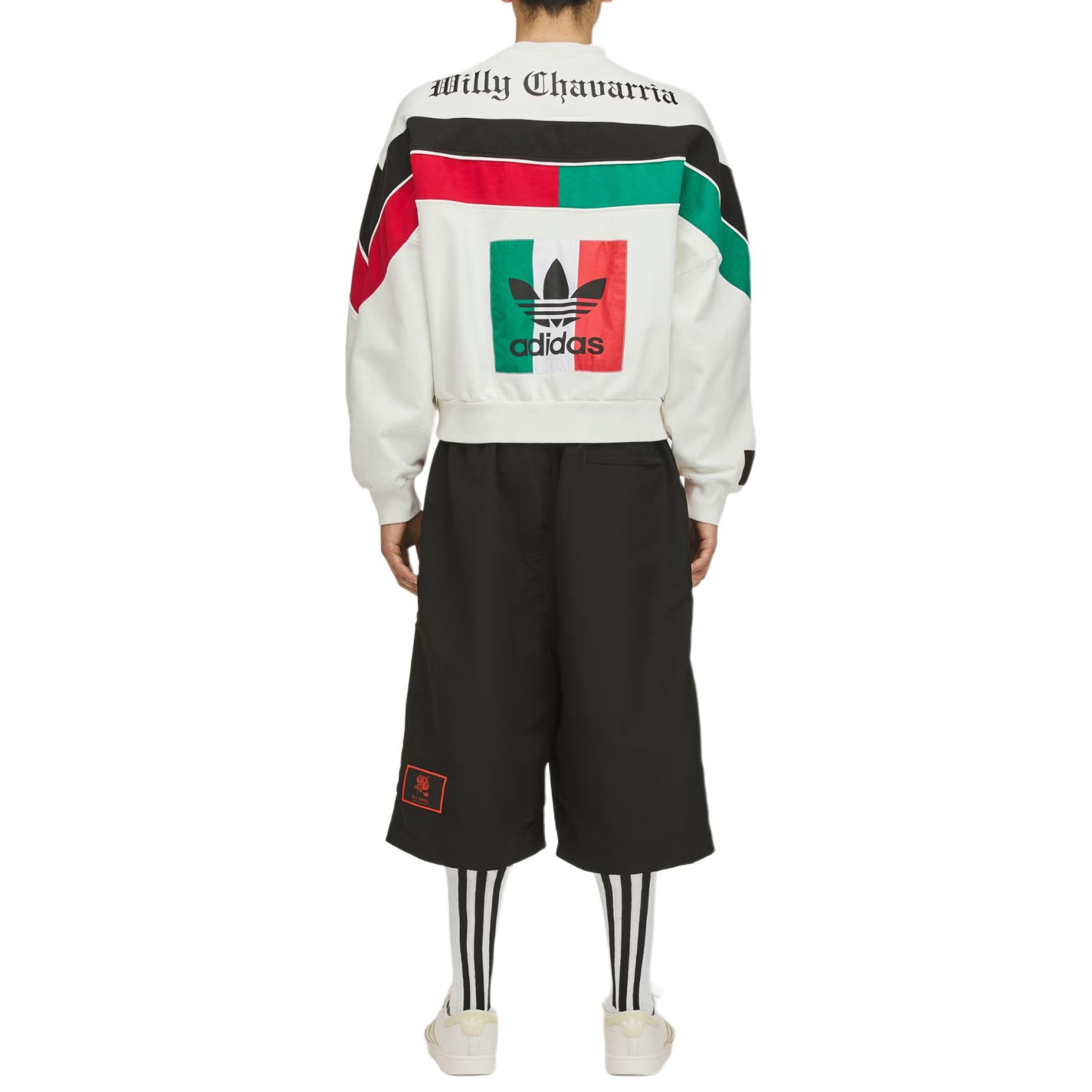 Lookbook adidas Originals x Willy Chavarria SS25 Chicano Krim Sweatshirt. JW1444