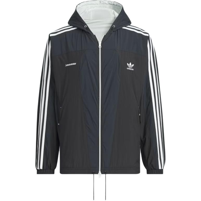adidas Originals YESEYESEE Collaboration BS Striped Hoodie Jacket Black/Crystal JN5816