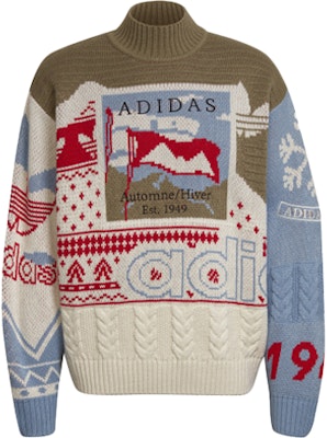 아디다스 오리지널 크리스마스 점퍼 멀티컬러 니트 하프터틀넥 유니섹스. HK7440 Order 아디다스 오리지널 크리스마스 점퍼 멀티컬러 니트 하프터틀넥 유니섹스. HK7440