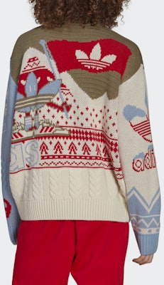 아디다스 오리지널 크리스마스 점퍼 멀티컬러 니트 하프터틀넥 유니섹스. HK7440 Sizing 아디다스 오리지널 크리스마스 점퍼 멀티컬러 니트 하프터틀넥 유니섹스. HK7440