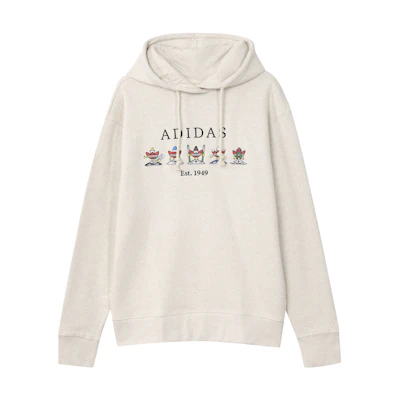 adidas Originals Yellow White Logo Hoodie - Unisex Stylish Pullover HK7445
