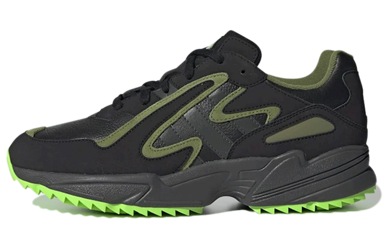 adidas originals Yung-96 Cozy Wear-Resistant Running Shoes Black Green Unisex 'Black Green' EF8973