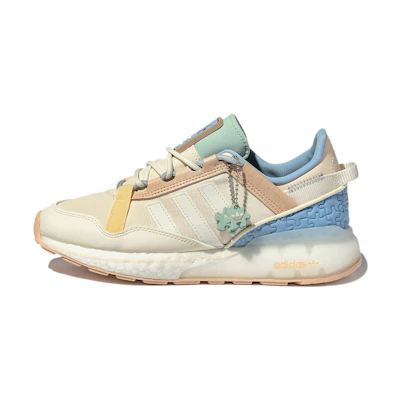 adidas originals Unisex ZX 2K Boost Pure Low-Top Running Shoes Beige/Yellow
