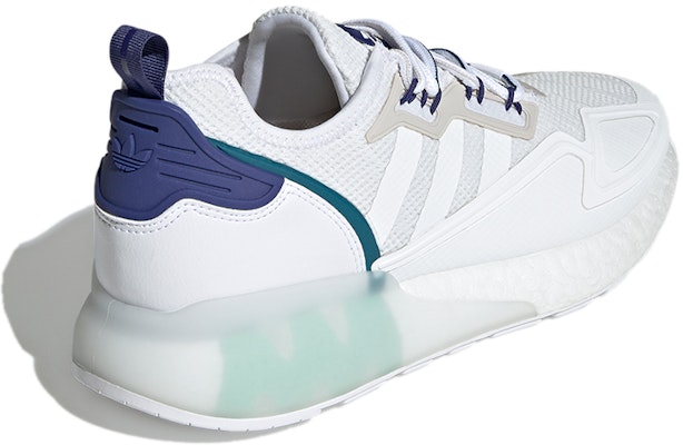 adidas Originals ZX 2K Boost 'White Blue Gray' GY3548 Shop adidas Originals ZX 2K Boost 'White Blue Gray' GY3548