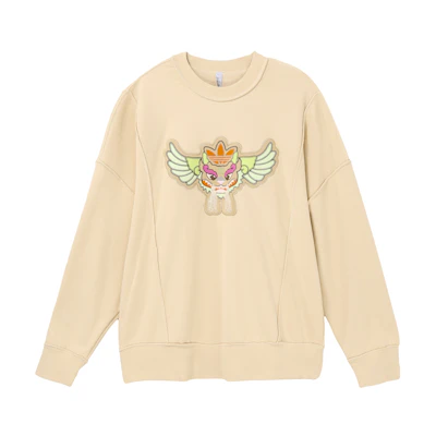 adidas Origins Cartoon Embroidered Crewneck Sweatshirt Men’s Rock Sandstorm Soil IP7549