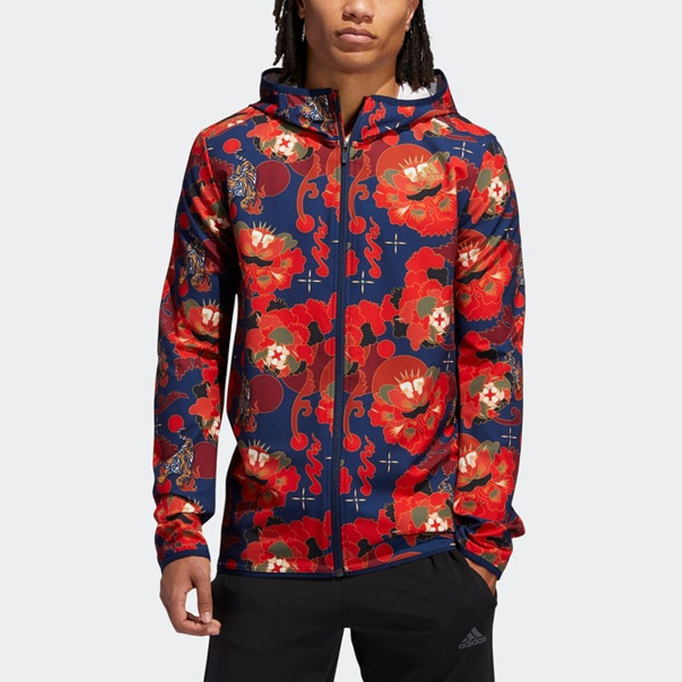 adidas OTR CNY Red Zip-Up Running Jacket GE5828 圖 4