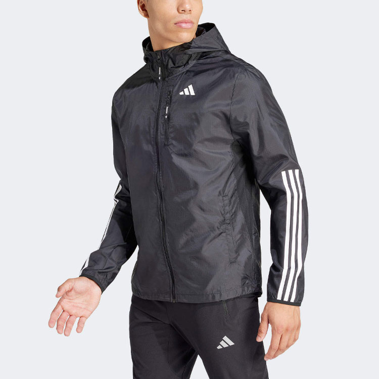 adidas OTR E 3-Stripes Colorblock Hoodie Jacket Black IK4986 圖 3