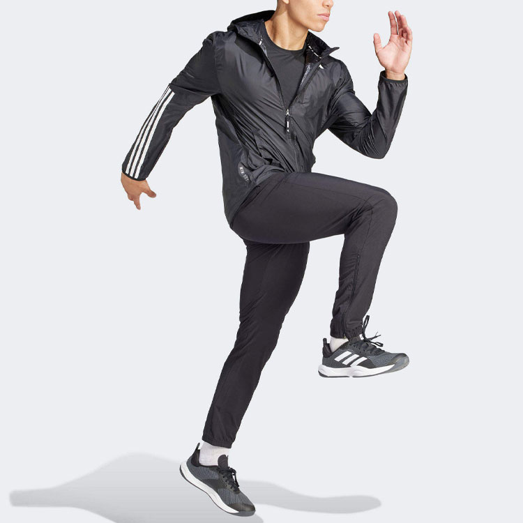 adidas OTR E 3-Stripes Colorblock Hoodie Jacket Black IK4986 圖 5