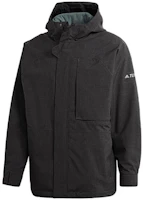 adidas Outdoor 3-in-1 Logo Hooded Jacket Black GE9893 adidas Outdoor 3-in-1 Logo Hooded Jacket Black GE9893