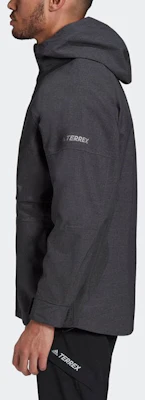 adidas Outdoor 3-in-1 Logo Hooded Jacket Black GE9893 Details for adidas Outdoor 3-in-1 Logo Hooded Jacket Black GE9893