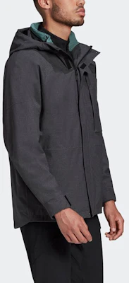 adidas Outdoor 3-in-1 Logo Hooded Jacket Black GE9893 Sizing adidas Outdoor 3-in-1 Logo Hooded Jacket Black GE9893