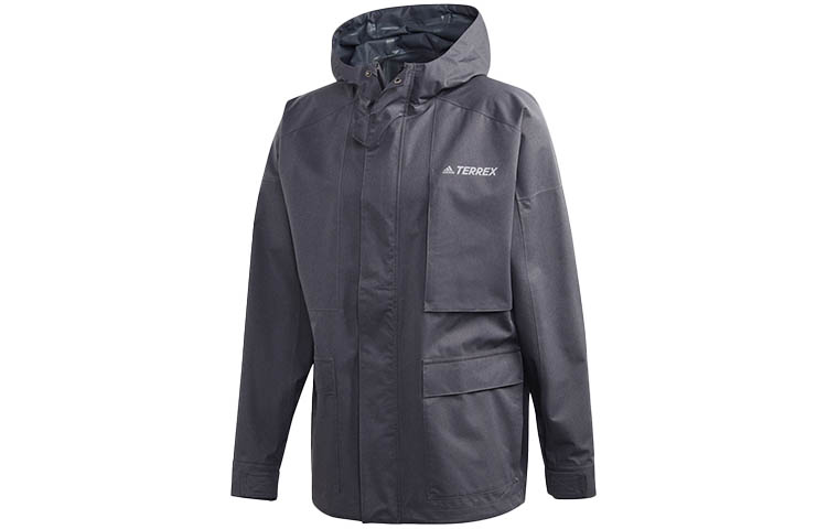 Order adidas Outdoor Hooded Jacket Dark Heather Grey GL7399