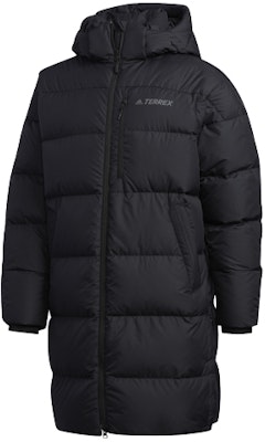 adidas Outdoor Hooded Mid-Length Down Coat Winter Black EH4983 Buy adidas Outdoor Hooded Mid-Length Down Coat Winter Black EH4983