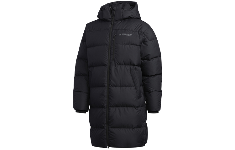 Order adidas Outdoor Hooded Mid-Length Down Coat Winter Black EH4983