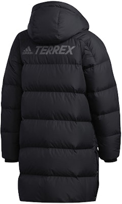 adidas Outdoor Hooded Mid-Length Down Coat Winter Black EH4983 Lookbook adidas Outdoor Hooded Mid-Length Down Coat Winter Black EH4983