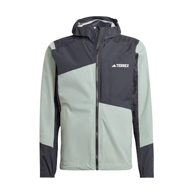 adidas Outdoor Hooded Rain Jacket Silver Gray Green - Waterproof外 IP1419