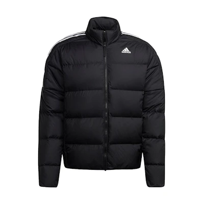 adidas Outdoor Sports Black Puffer Down Jacket with Stand Collar. GT9145