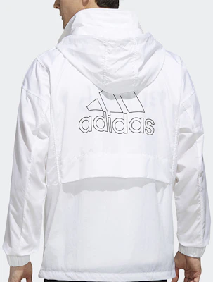 adidas Outdoor Sports Stand Collar Jacket White FM7518 Details for adidas Outdoor Sports Stand Collar Jacket White FM7518