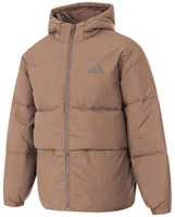 Lookbook adidas Outdoor Unisex Logo Puffer Jacket Brown (Includes Necklace). JG5943