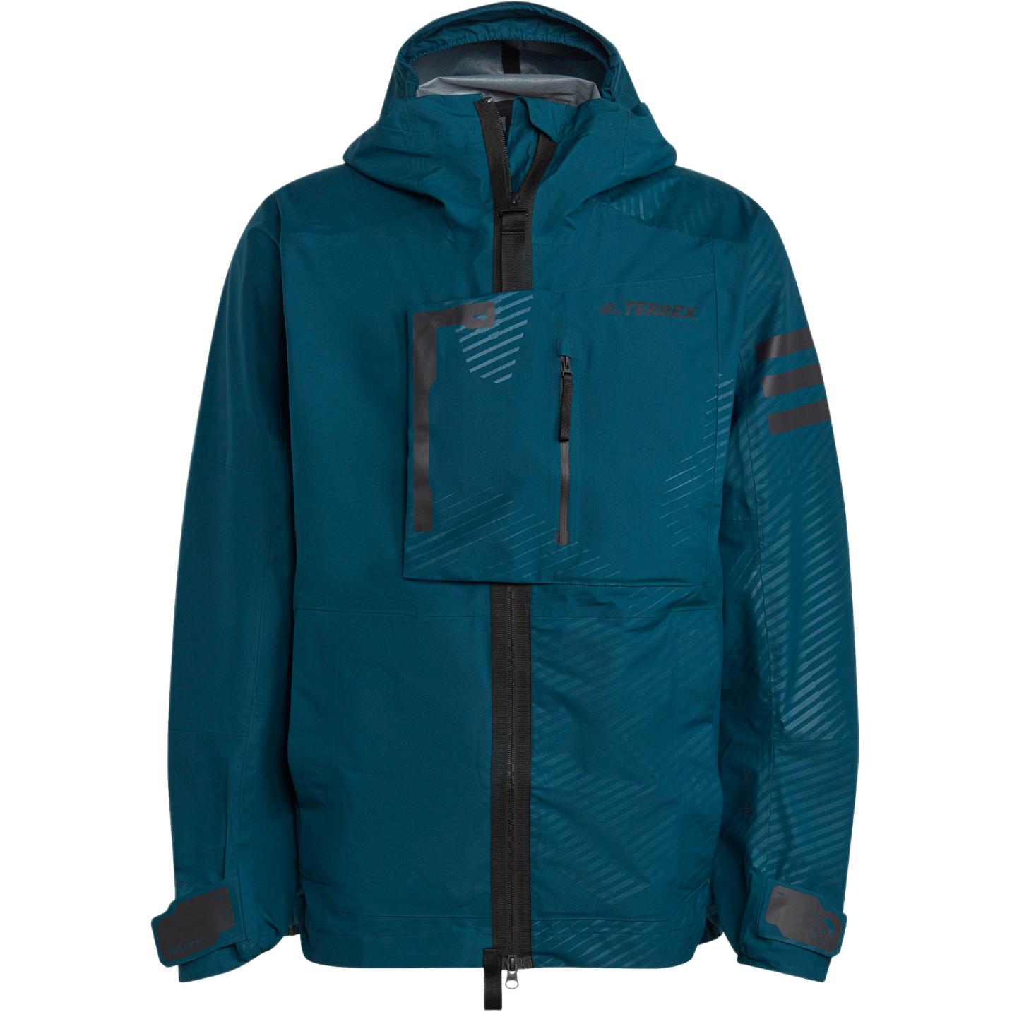 adidas Outdoor Waterproof Hooded Jacket - Dark Green Long Sleeve HB4064