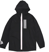 adidas Outdoor Windproof Sports Hooded Jacket Black DZ0052 adidas Outdoor Windproof Sports Hooded Jacket Black DZ0052